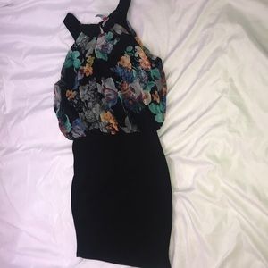 Floral Black dress